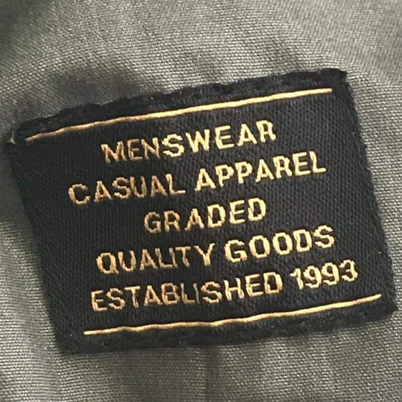 H&M LOGG Hooded Bomber Jacket Coat Green Mens Size Large Drawstring Zip Up - Picture 6 of 8